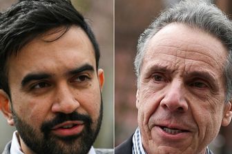 Zohran Mamdani (a sinistra) e Andrew Cuomo