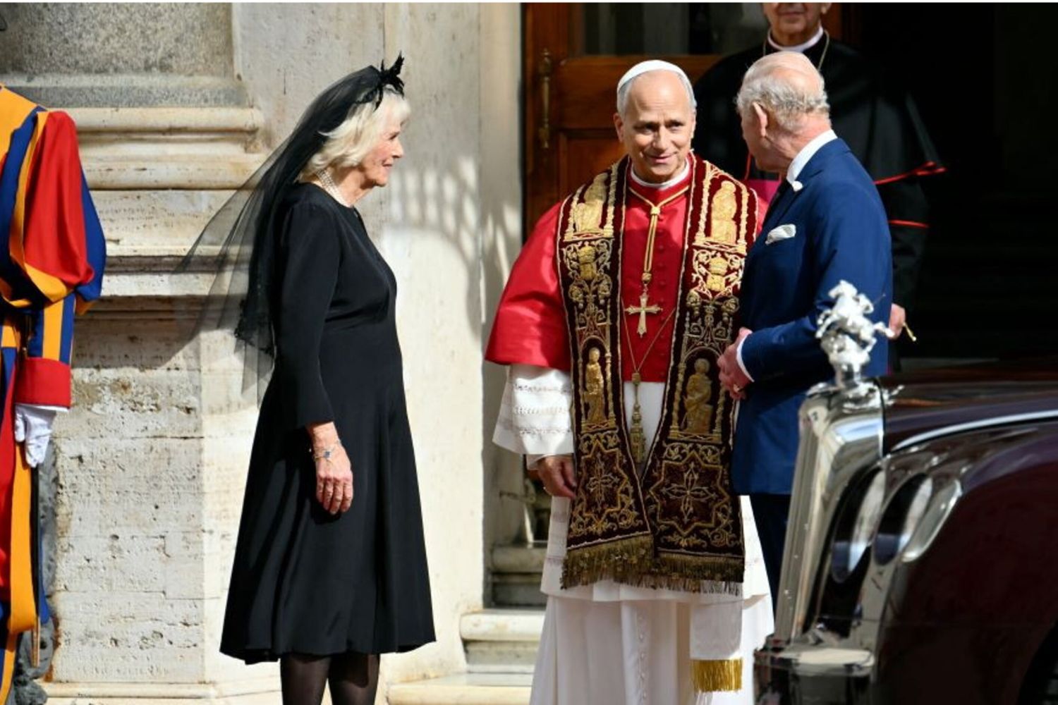 I reali d'Inghilterra con Papa Leone XIV