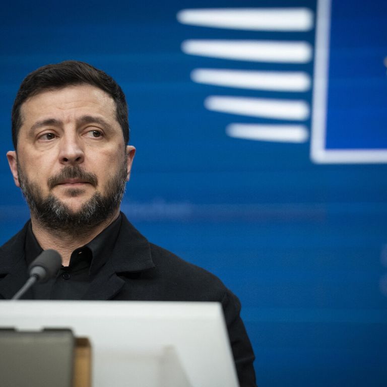 Volodymyr Zelensky al Consiglio europeo a Bruxelles