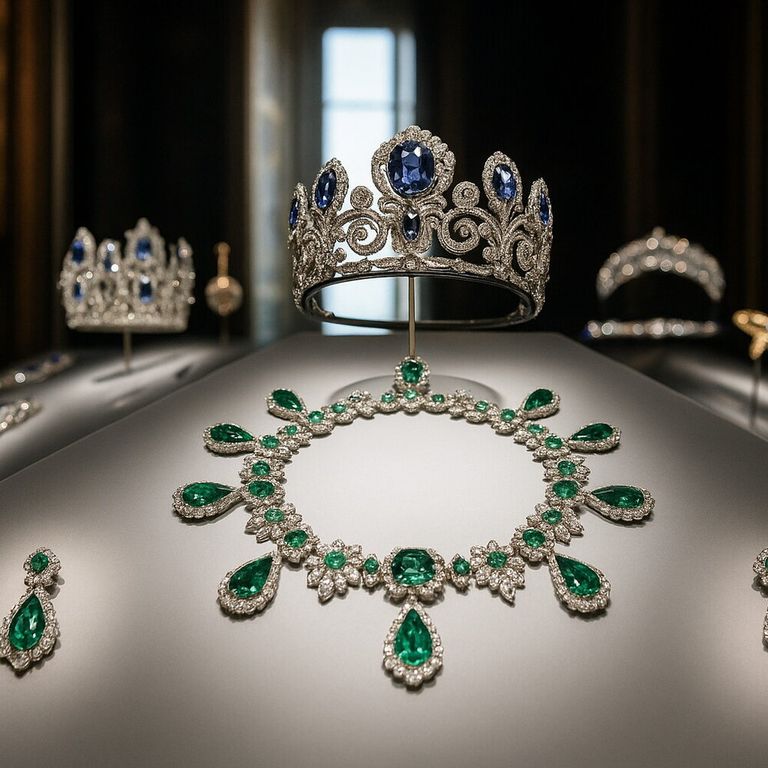 Collage di foto dei gioielli rubati al Louvre