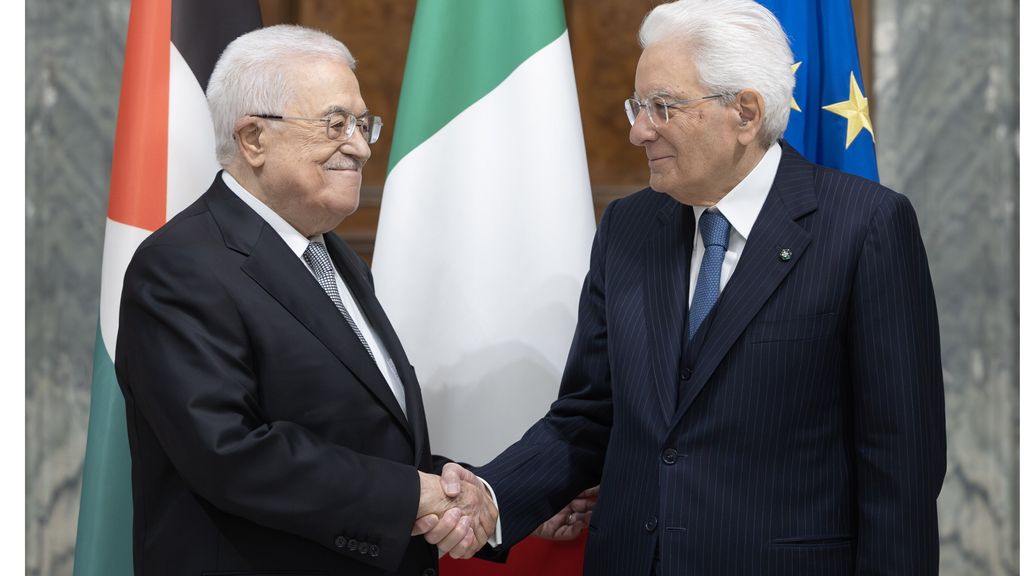 Il presidente palestinese Abu Mazen in visita in Italia