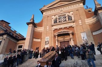 Il funerale di Beppe Vessicchio alla chiesa degli Angeli Custodi di Roma
