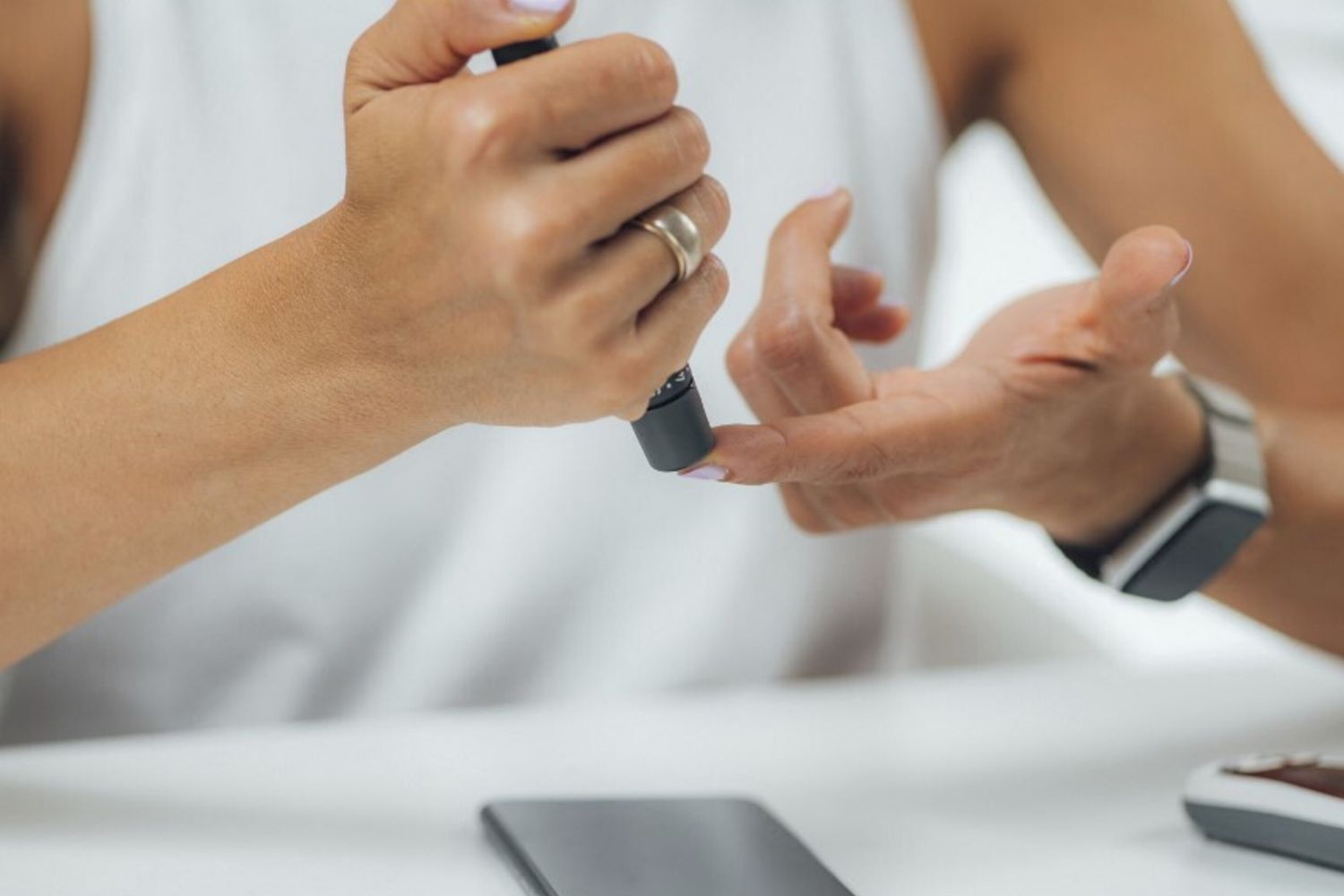 Autorilevazione della glicemia in un soggetto diabetico