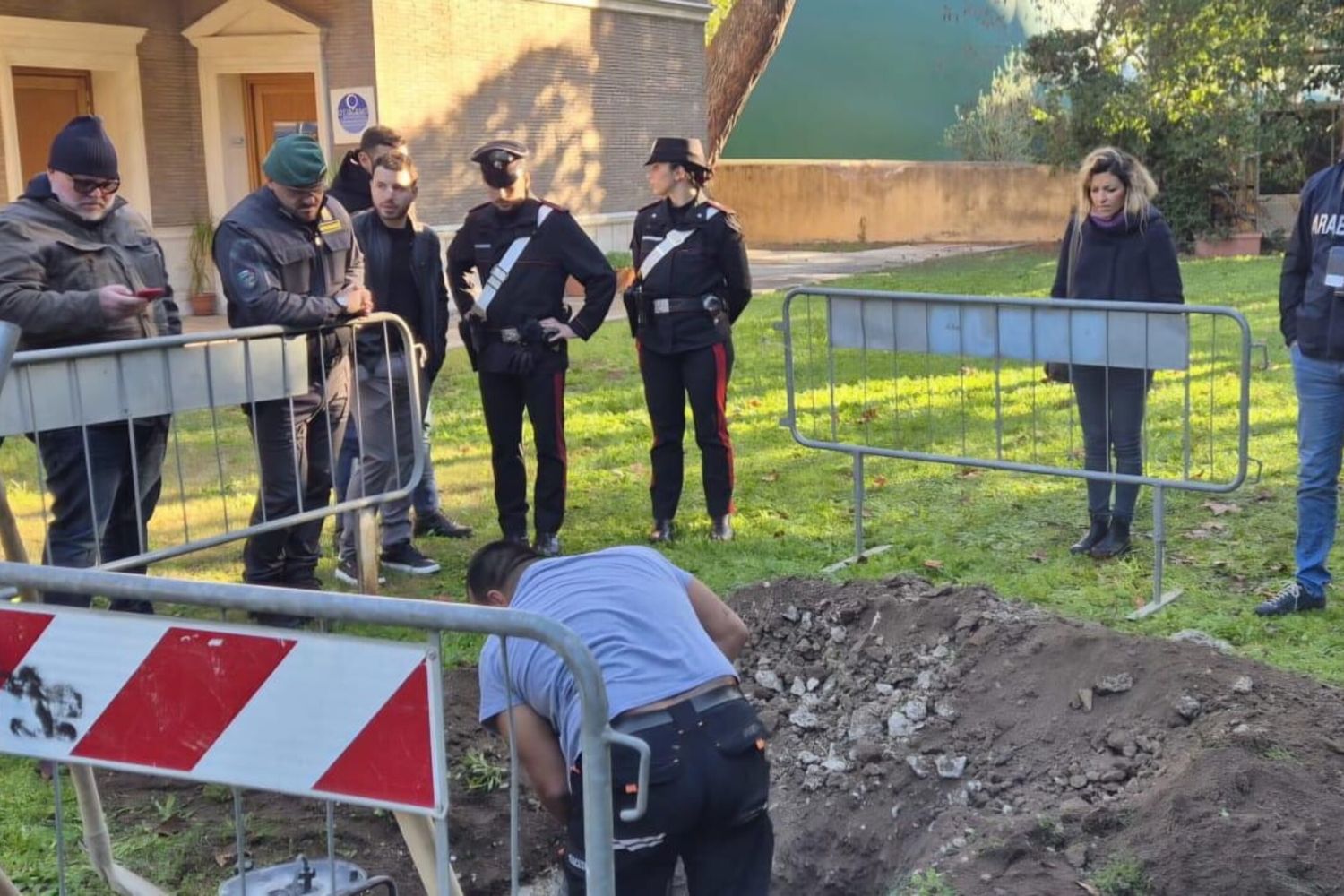 Gli scavi nella Villa Osio, ora Casa del Jazz