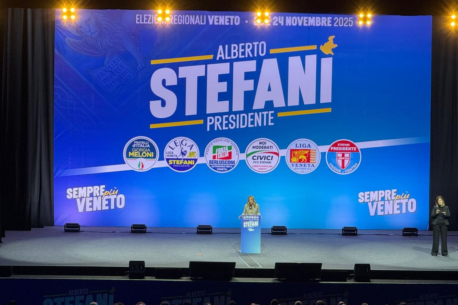 Giorgia Meloni in Veneto, 18 novembre 2025