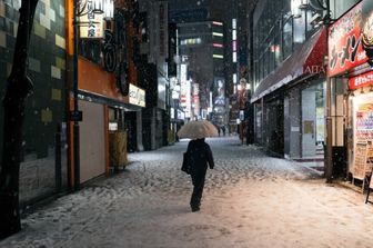 Neve a Tokyo, febbraio 2024