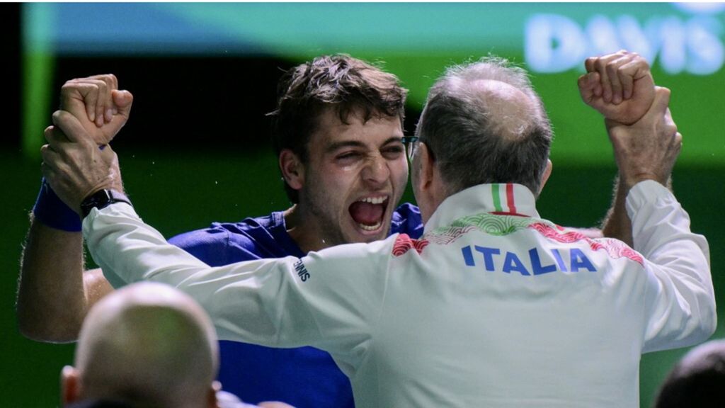La gioia azzurra per la vittoria della Coppa Davis