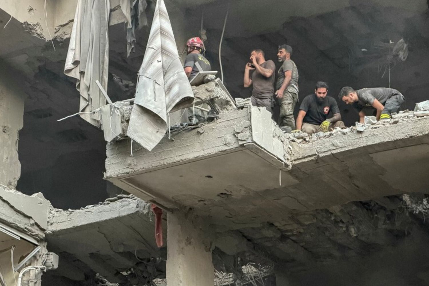 L'edificio colpito dall'Idf