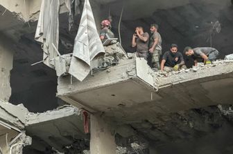 L'edificio colpito dall'Idf