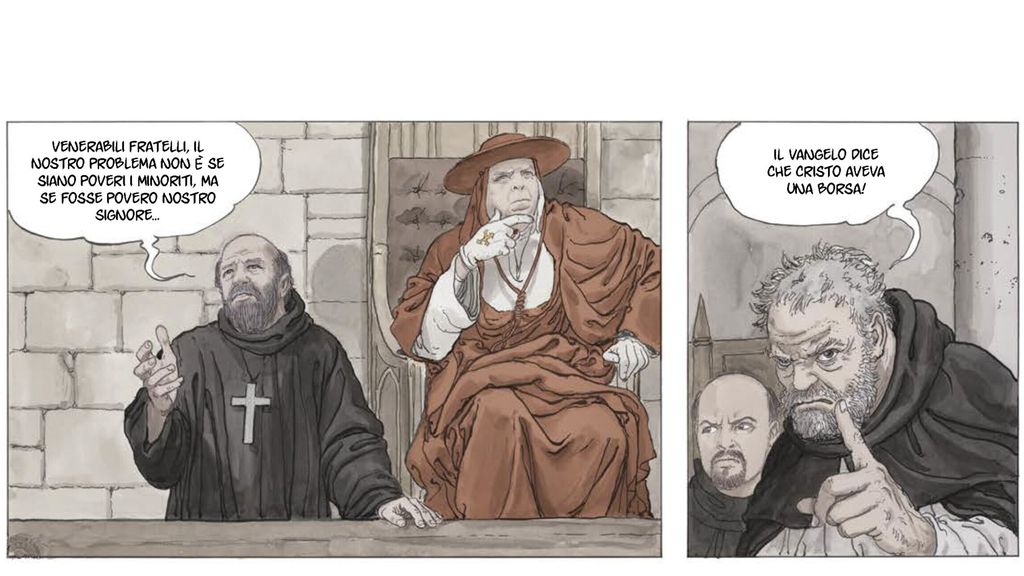 'Il nome della Rosa' di Manara e Eco (tavola)