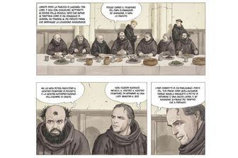 Una tavola del graphic novel 'Il nome della rosa - Vol.2'