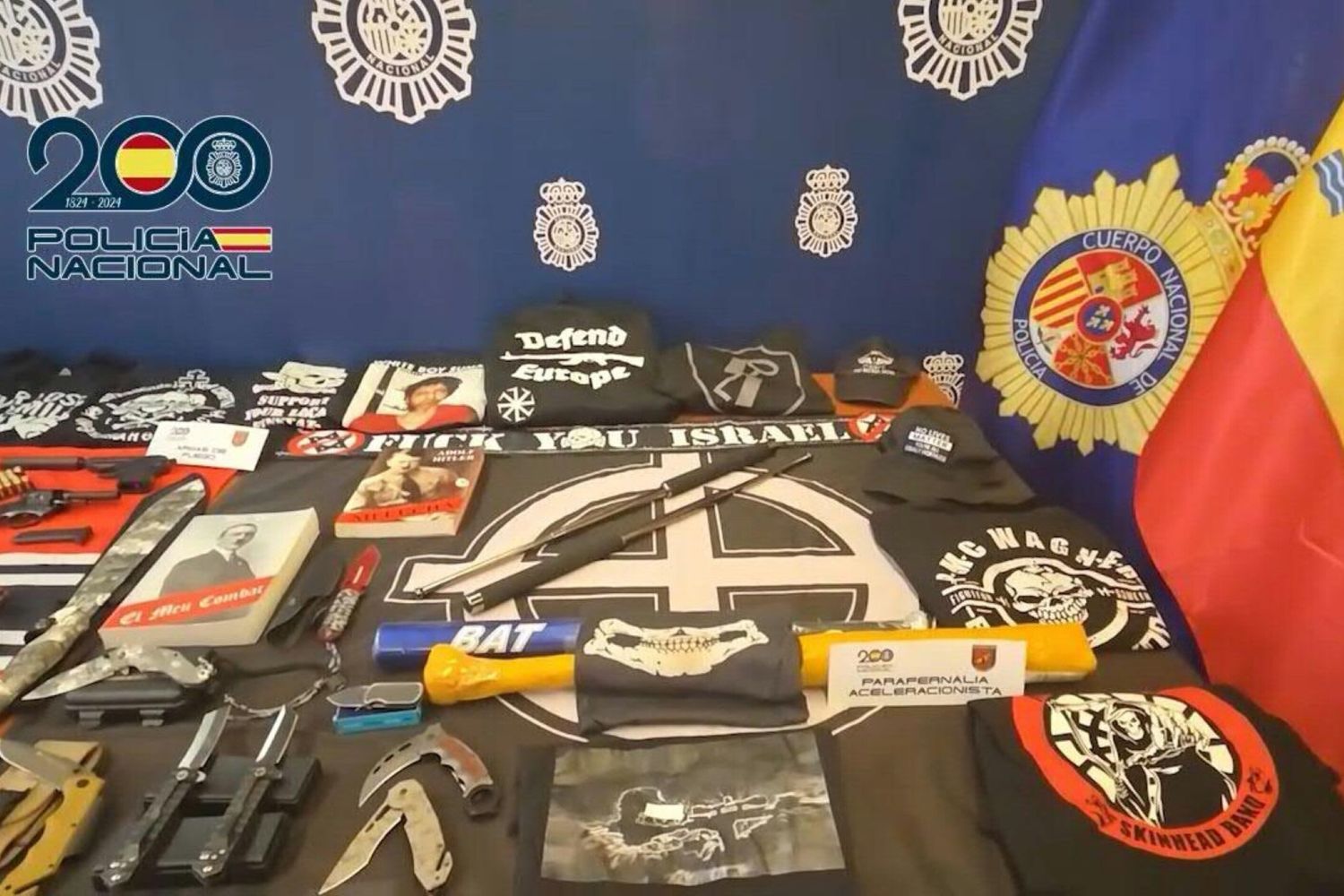 Materiale sequestrato dalla Polizia spagnola