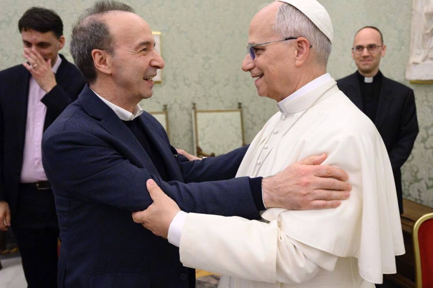 Benigni e Papa Leone XIV