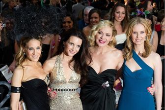Da sinistra l'attrice Sarah Jessica-Parker, Kristin Davis, Kim Cattrall e Cynthia Nixon
