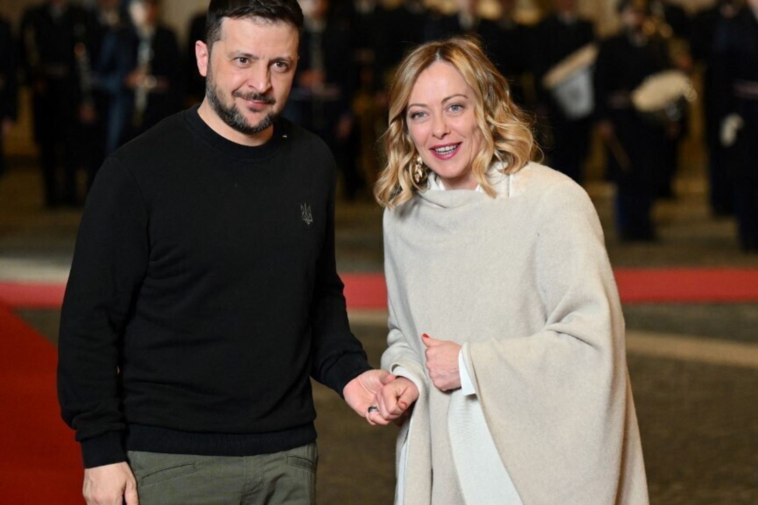 Zelensky e Meloni a Palazzo Chigi