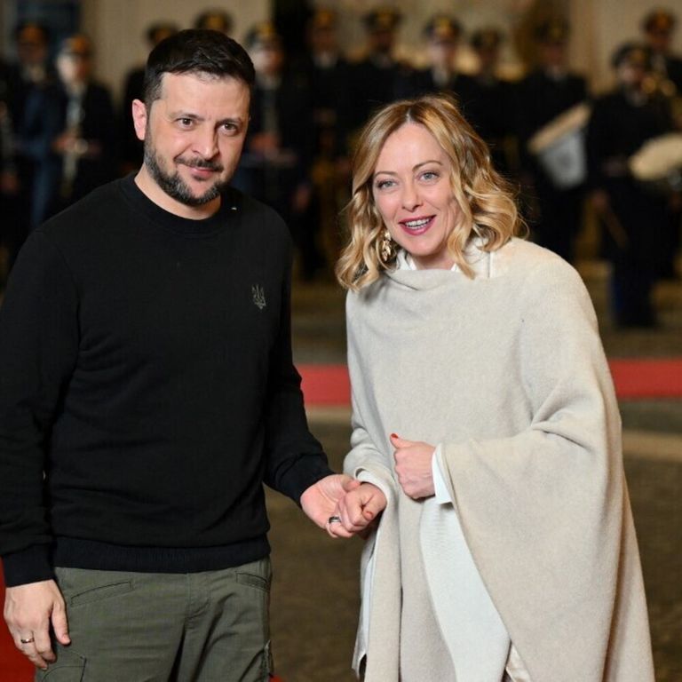 Zelensky e Meloni a Palazzo Chigi