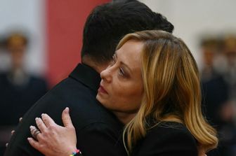 Meloni riceve Zelensky a Palazzo Chigi