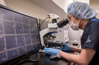 Analisi dei movimenti degli spermatozoi in una clinica per la donazione del liquido seminale a Tokyo