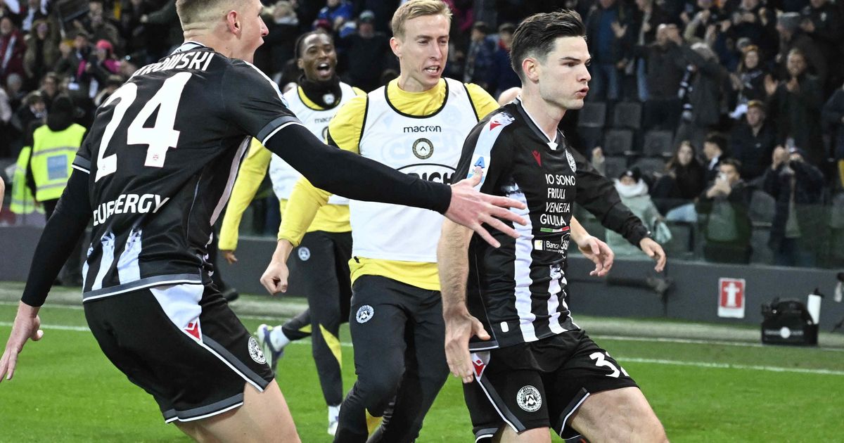 udinese domina il napoli decide un eurogol di ekkelenkamp