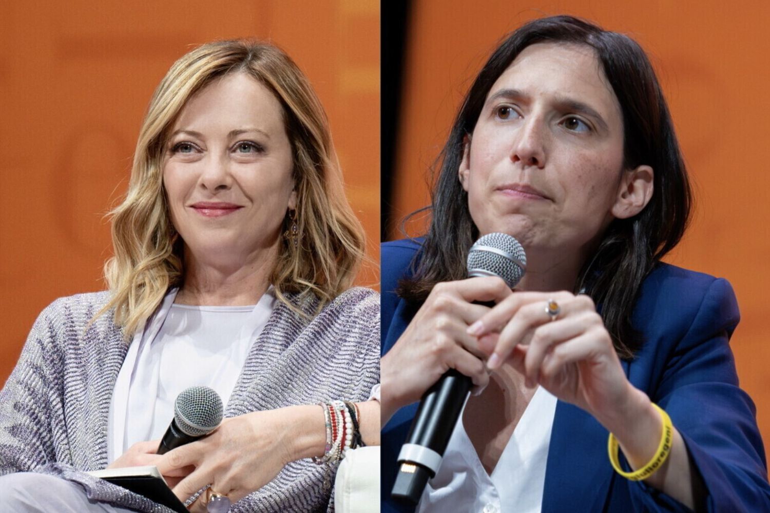 Meloni e Schlein