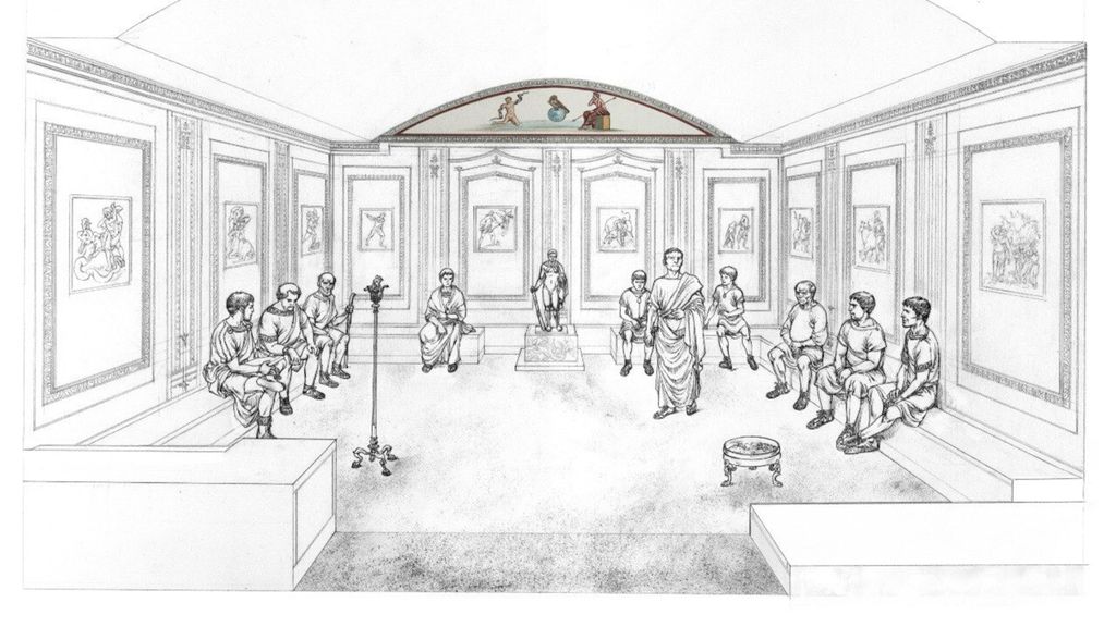 Ricostruzione saccello della villa di Civita Giuliana