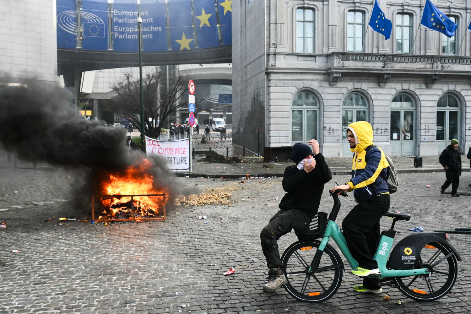 Proteste degli agricoltori a Bruxelles