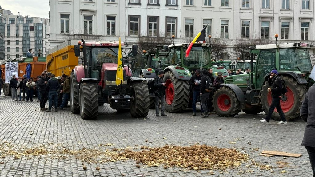 Proteste degli agricoltori a Bruxelles