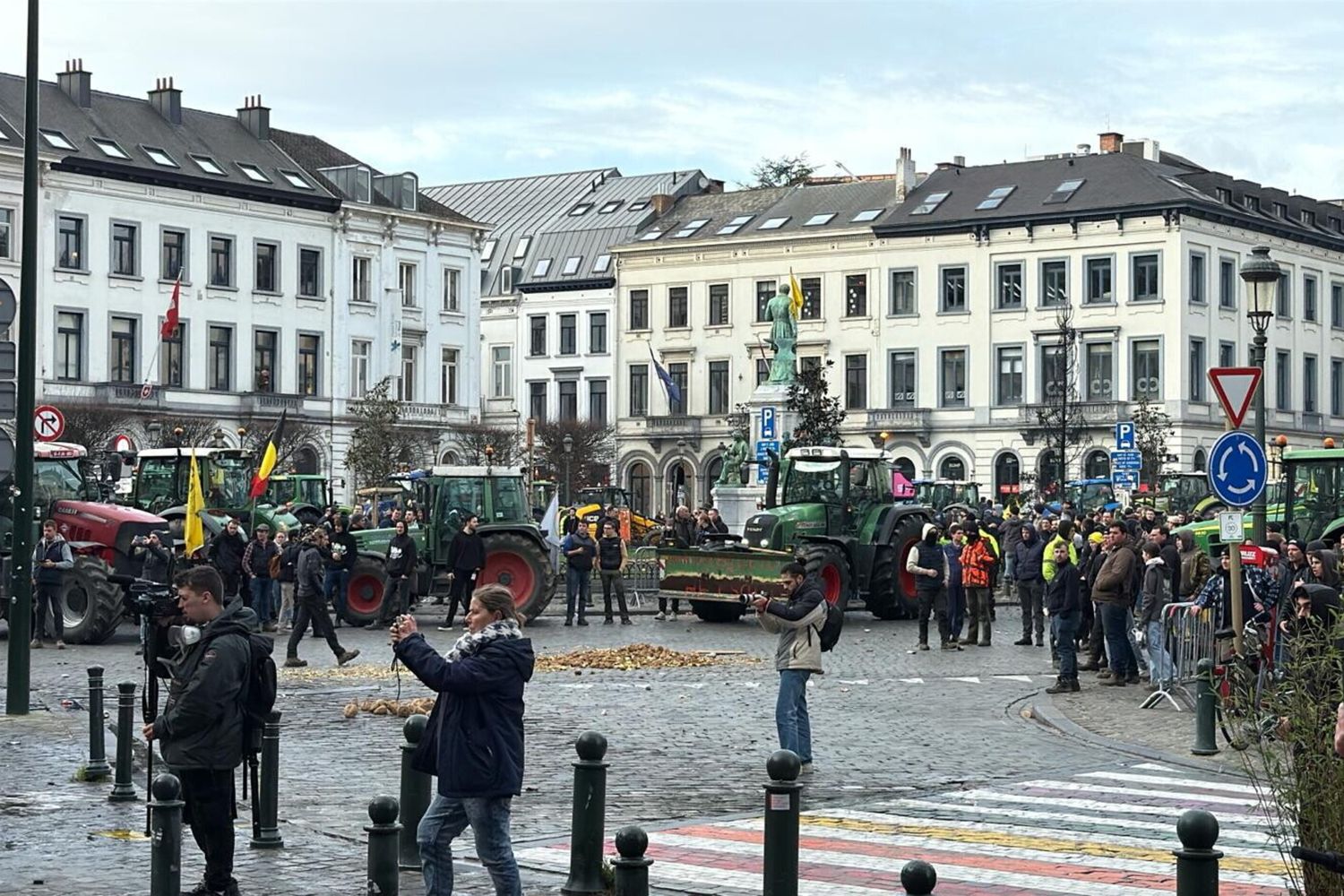 Protesta agricoltori a Bruxelles