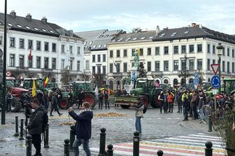 Protesta agricoltori a Bruxelles