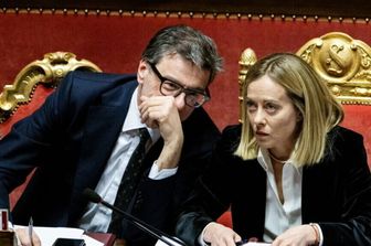Il ministro Giorgetti e la premier Meloni