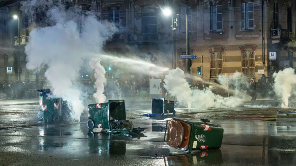 Manifestazione indetta dai militanti del centro sociale Askatasuna