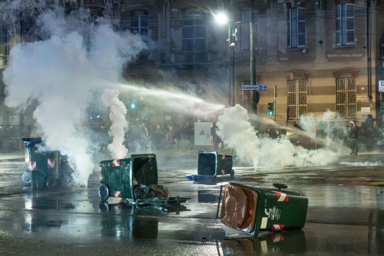 Manifestazione indetta dai militanti del centro sociale Askatasuna