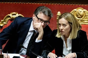 Il ministro Giorgetti e la premier Meloni