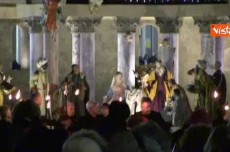 Ecco il presepe del Vaticano a Piazza San Pietro