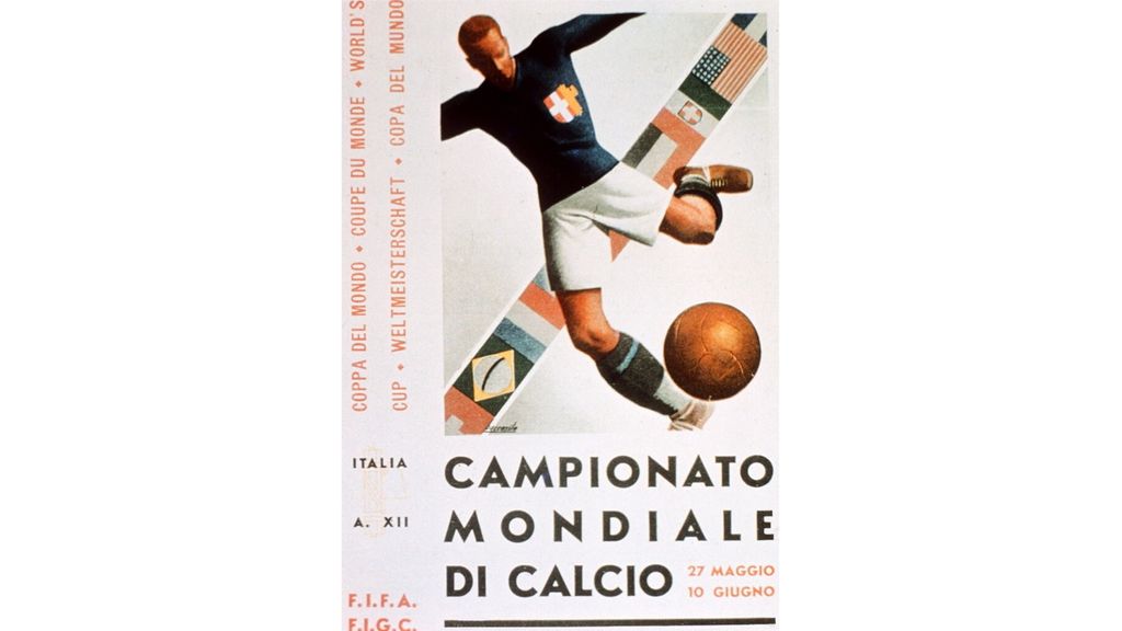 Manifesto ufficiale del II Campionato Mondiale di Calcio svoltosi in Italia nel 1934