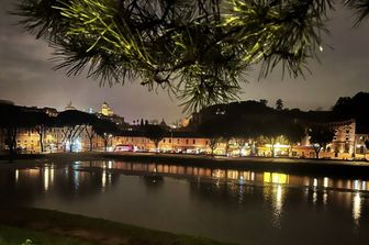 Il forte maltempo ha causato un allagamento in tutto il Circo Massimo
