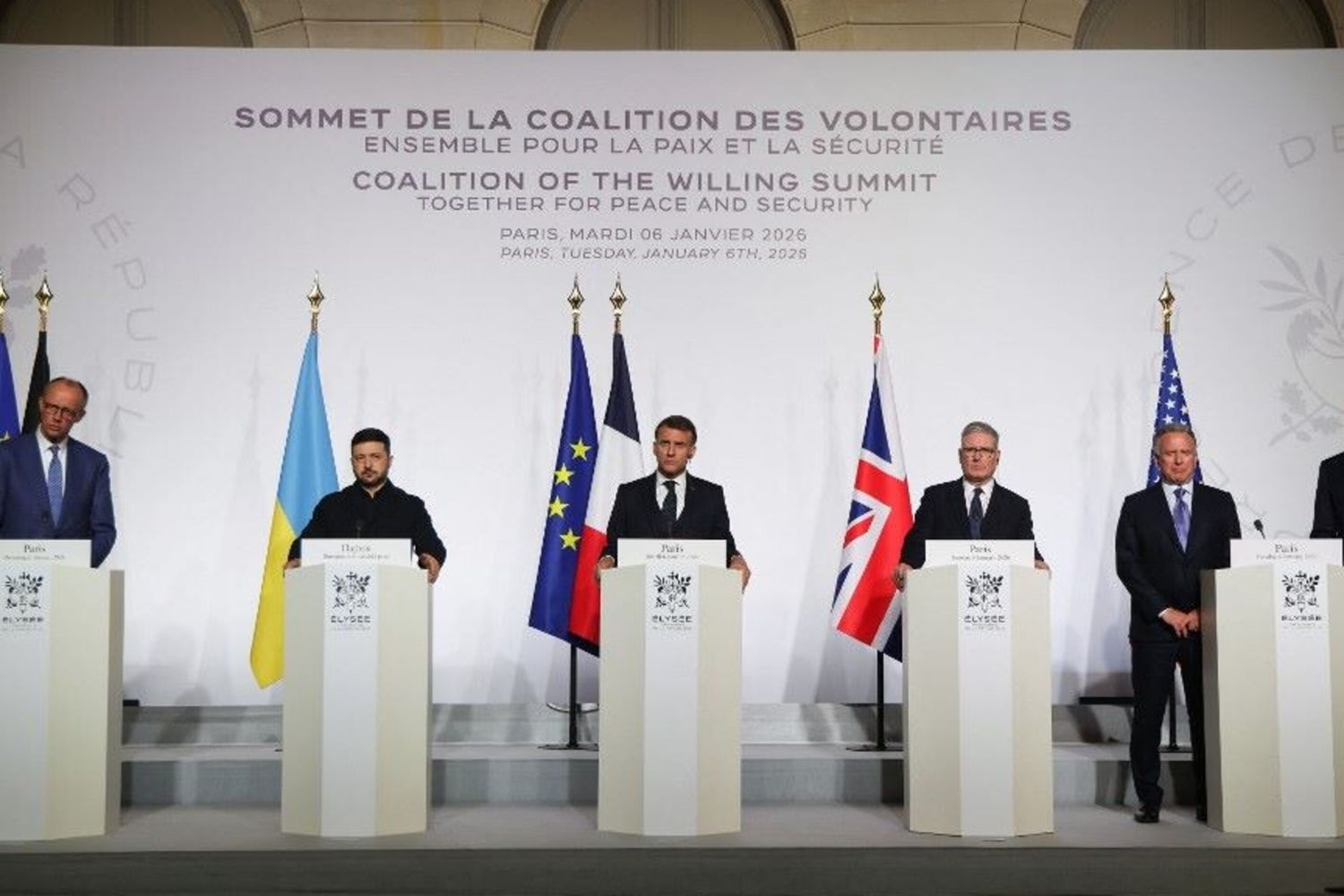 I leader dei Volenterosi in conferenza stampa