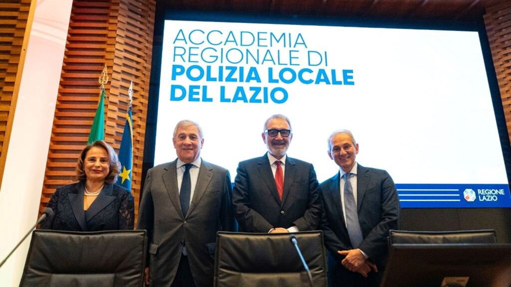 Il ministro Antonio Tajani e il presidente della Regione Lazio Francesco Rocca