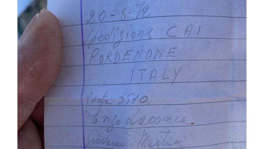 Il messaggio degli alpinisti italiani del 1972