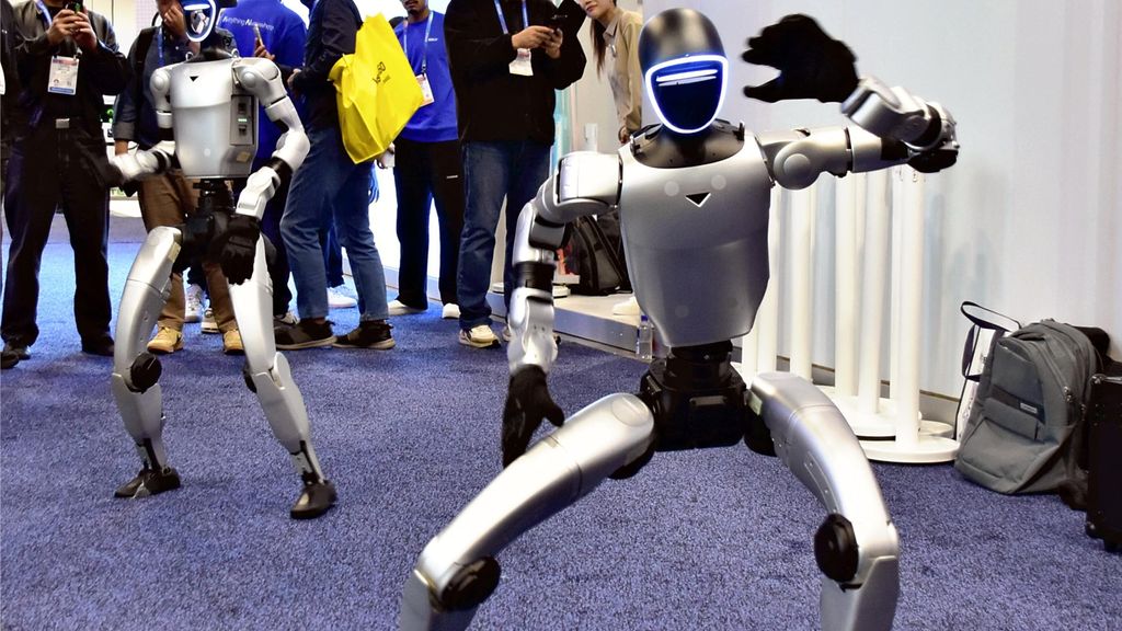 Un robot umanoide al CES 2026 di Las Vegas