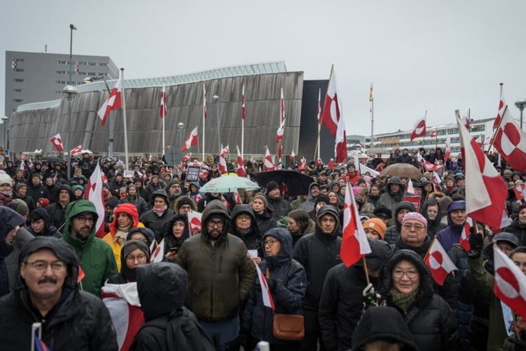 Manifestazione a Nuuk in Groenlandia
