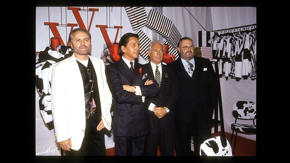 Gianni Versace, Valentino Garavani, Giorgio Armani E Gianfranco Ferrè