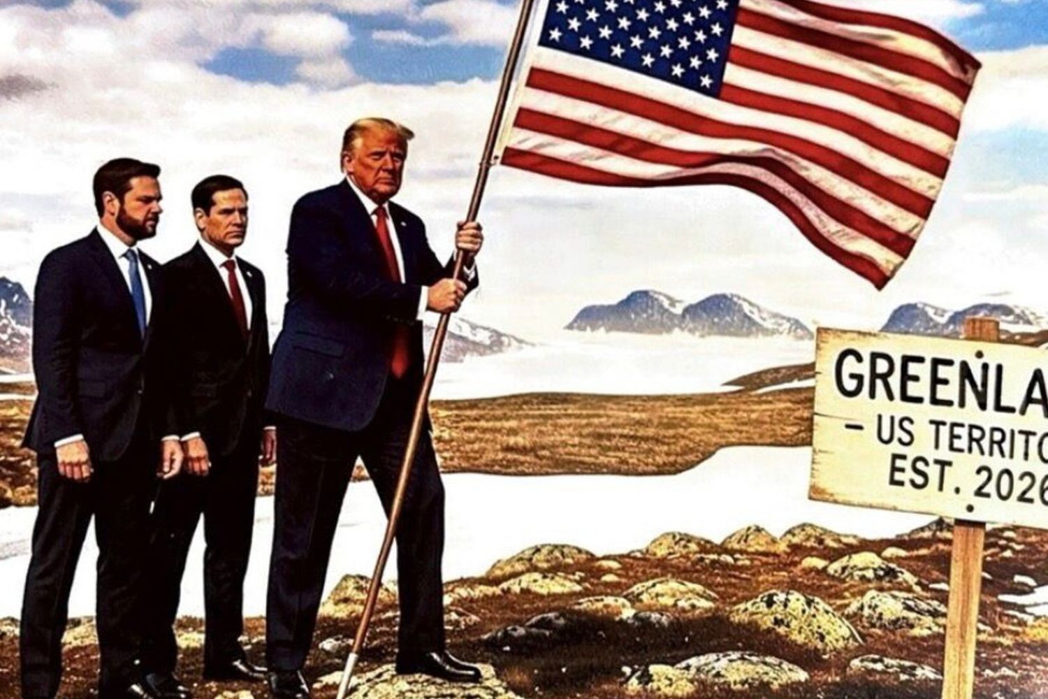 Il fotomontaggio postato da Trump su Truth