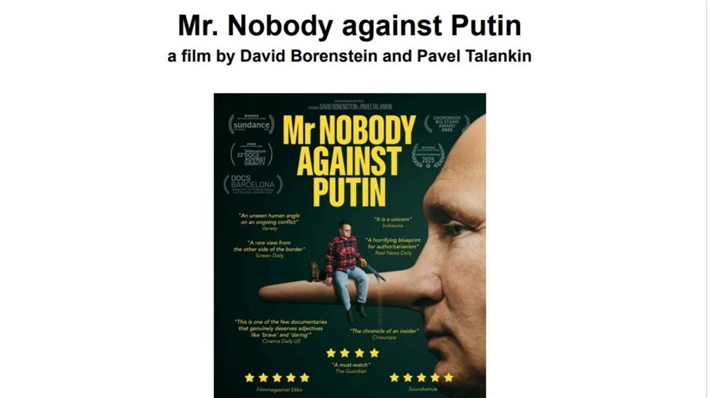 locandina del documentario 'Mr. Nobody Against Putin'