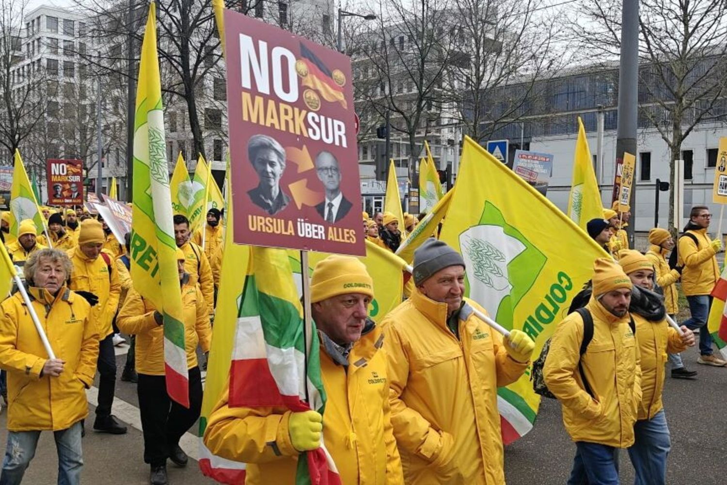 Protesta contro accordo Mercosur a Strasburgo