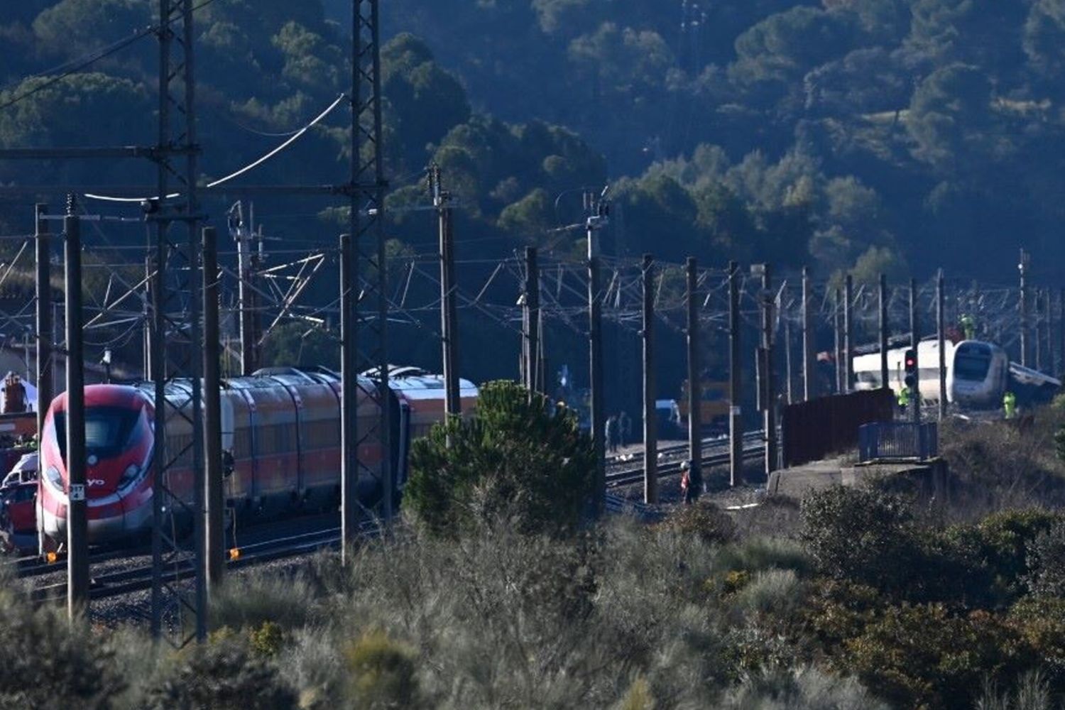 Le immagini dell'incidente ferroviario in Andalusia
