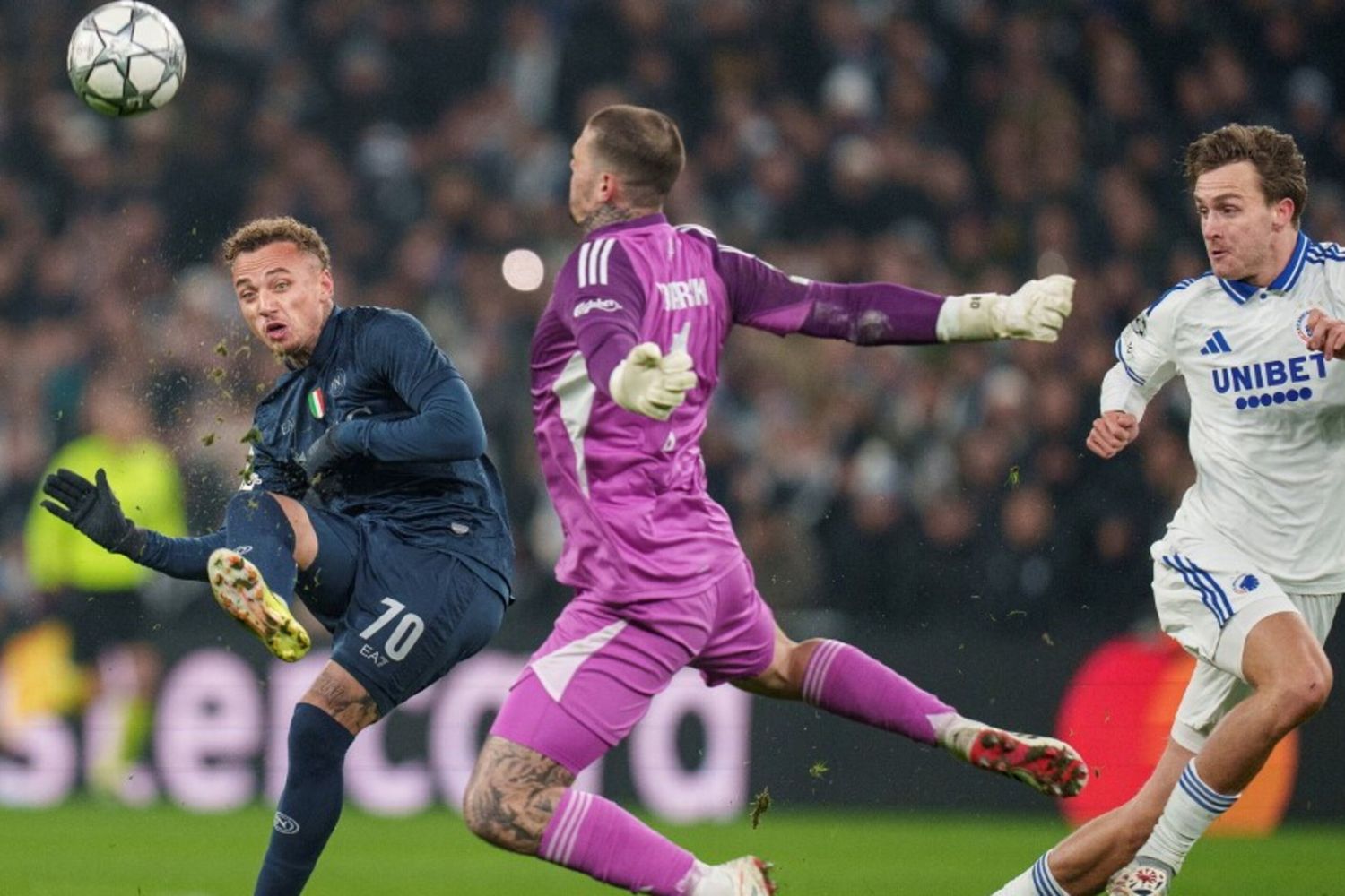 La partita di Champions tra il Copenhagen e il Napoli