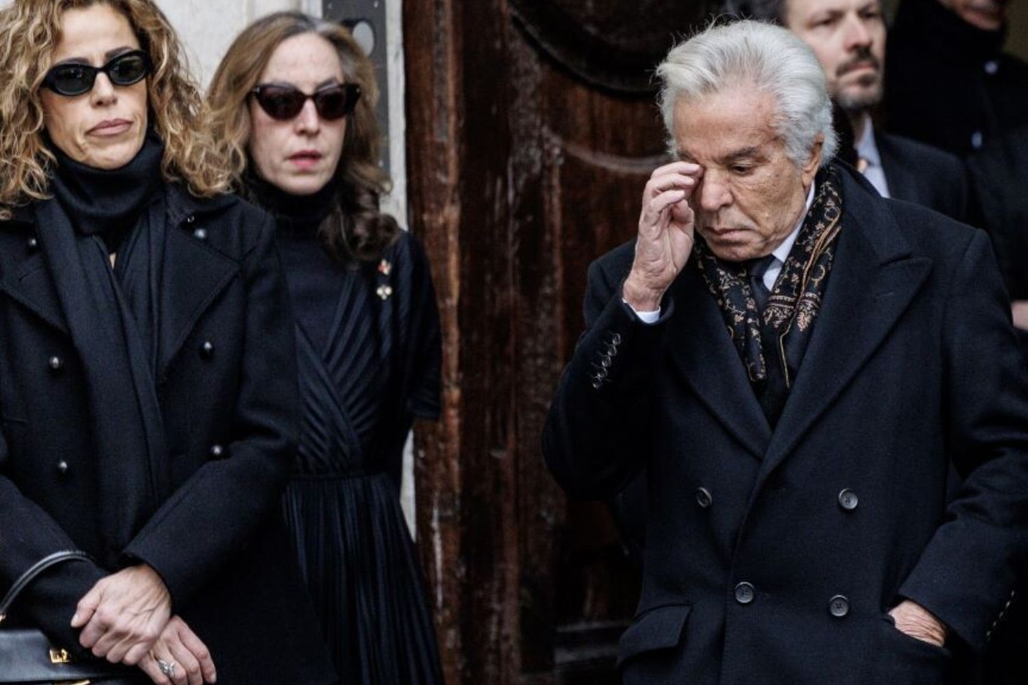 Giancarlo Giammetti alla camera ardente di Valentino Garavani