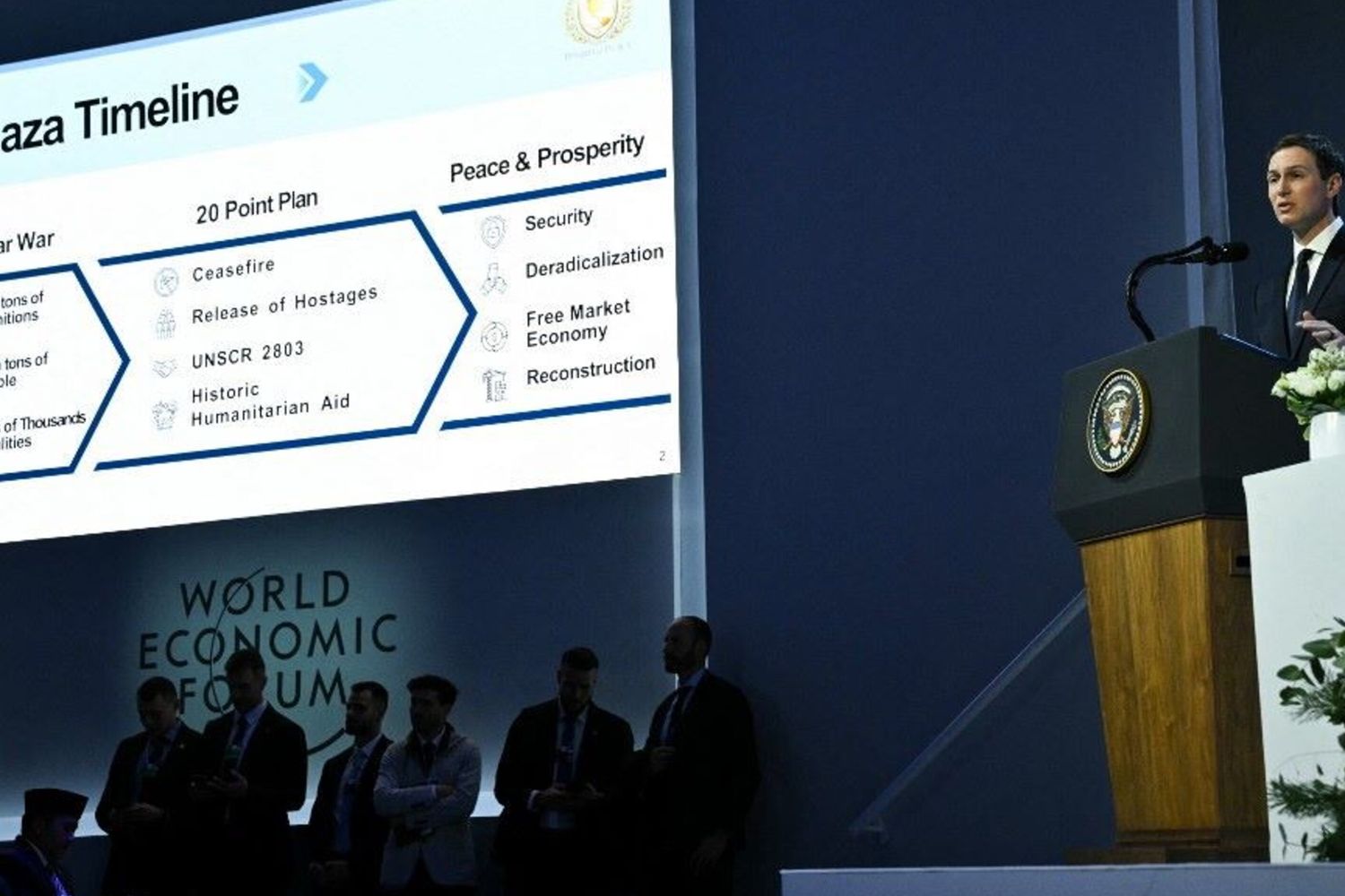 Jared Kushner presenta a Davos il progetto di ricostruzione della Striscia