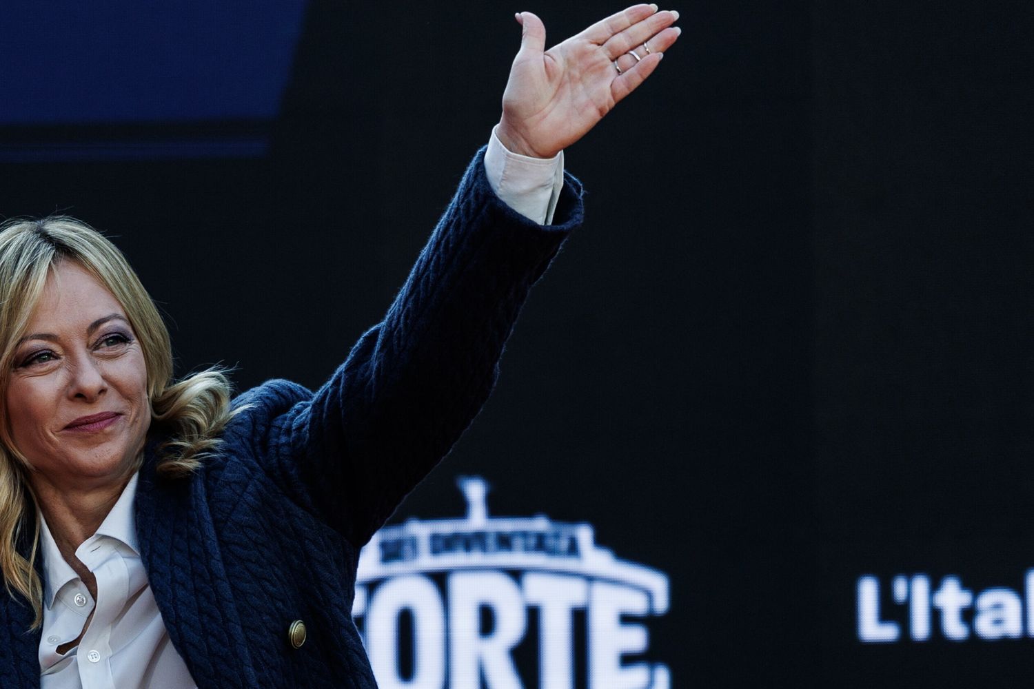 Il Presidente del Consiglio dei Ministri Giorgia Meloni